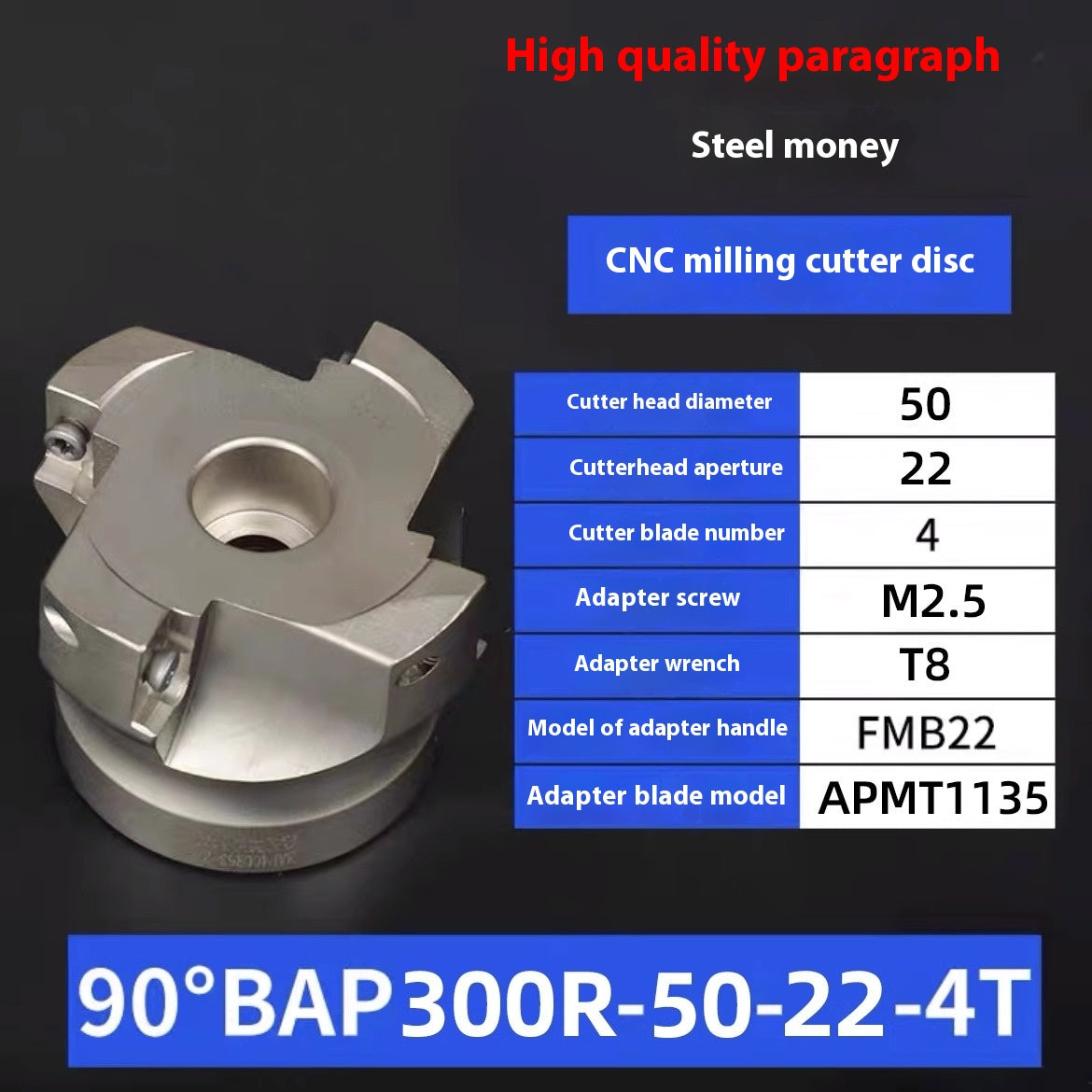 2075-CNC 90 degree right-angle BAP300R/400R milling cutter head machining center 1604 cutter head non-standard 45 60 65 Shandong Denso Pricision Tools Co.,Ltd.